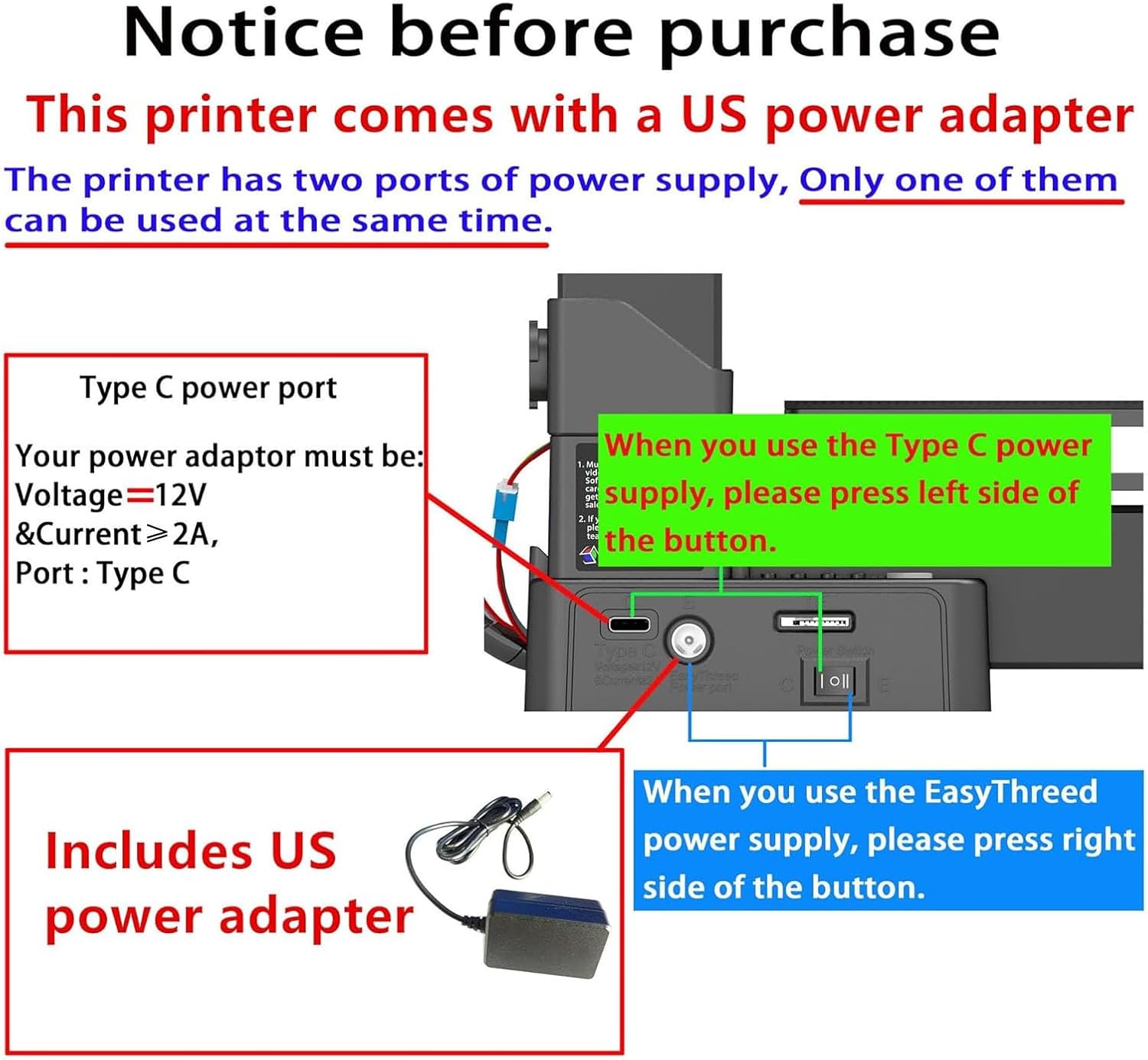 Portable Auto Slicing 3D Printer Supports PLA TPU Filament for Kids Students and Hobbyists (US Plug)
