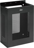 Tecmojo 2U Vertical/Horizontal Wall Mountable Server Rack, with Vented Enclosure for 19' IT Equipment, Cable Modems, Telecom, A/V, Black