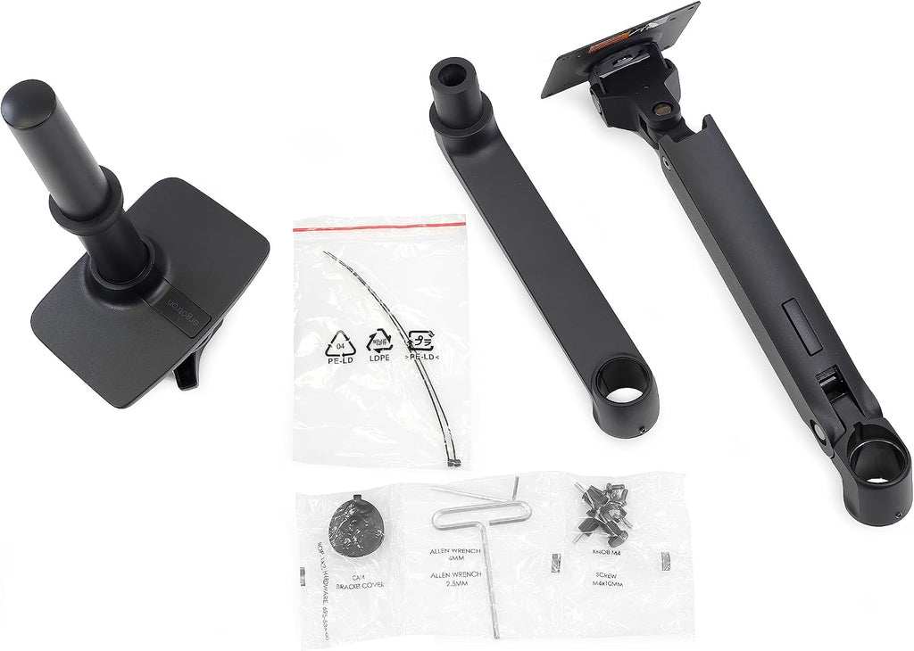 Ergotron – LX Monitor Arm, Single Monitor Desk Mount – fits Flat Curved Ultrawide Computer Monitors up to 34 Inches, 7 to 25 lbs, VESA 75x75mm or 100x100mm – Tall Pole, Matte Black