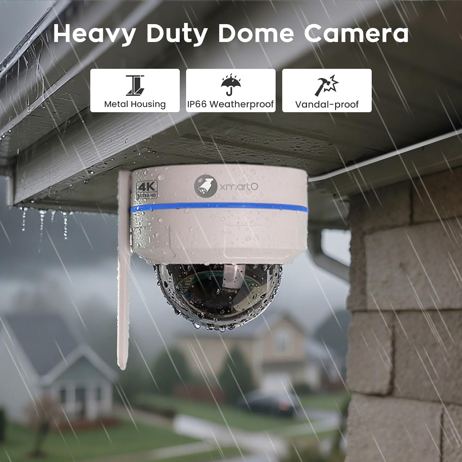 xmartO [4K AI Tracking Ceiling CAM] 4K 8MP UHD Metal Dome PTZ Wireless Security Camera with Automatic-Follow, 2-Way Audio and Night Vision (Add on to NVR or Use Standalone, DPK8034)