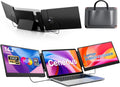 14.2' Laptop Screen Extender, FHD 1080P IPS Portable Monitor for Laptop, Triple Screen Monitor Extender, Compatible with 13'-17' Laptops, HDMI/USB-A/C Plug&Play for Windows, Mac, Android