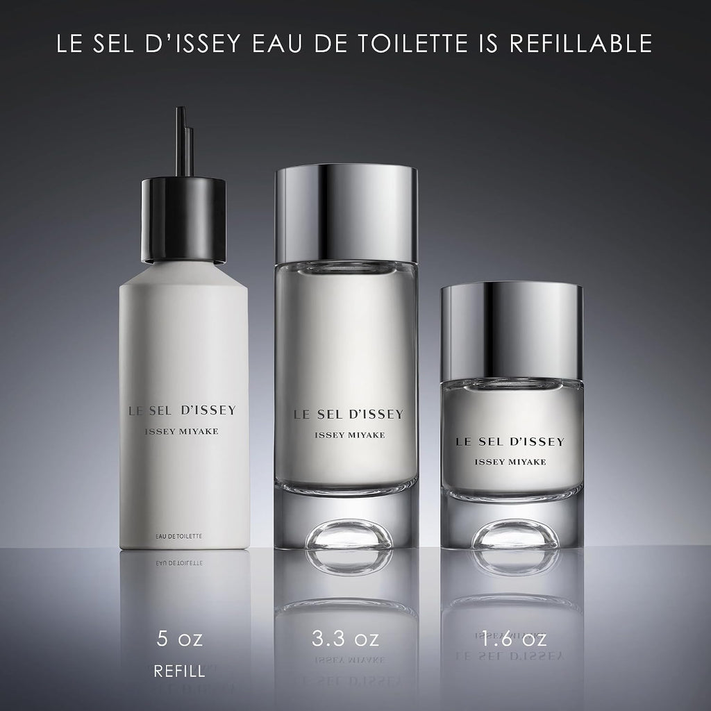 Issey Miyake Le Sel d'Issey Eau de Parfum - Warm Woody Marine Dry Amber Fragrance for Men - Salt Accord, Cedarwood, Marine Seaweed, Incense