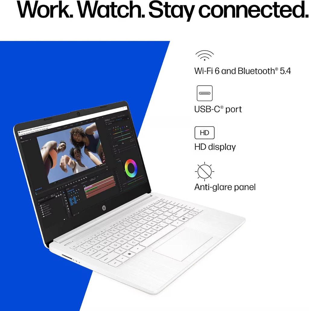 HP 14' Laptop Ultrabook 2026 Business Student Computer with MS Office, Copilot AI, Intel CPU Upto 2.8GHz, 8GB RAM, 628GB Storage (128GB SSD+500GB Ext), Wi-Fi 6, MarxsolAccessory, Win 11 Pro, White