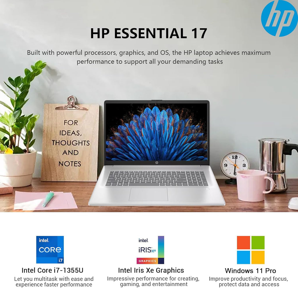 HP 17 Inch Laptop Touchscreen Computer, 17.3 HD+ Touch Screen Business Laptop, Intel Core i7, 64GB RAM 2TB SSD, Windows 11 Pro, Backlit Keyboard, Fingerprint