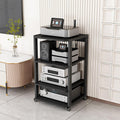 Entertainment Center for TV, Audio Video Components, Stereo Equipment, Gaming Consoles - Media Stand with Open Storage Shelves for Streaming Devices