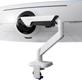 Modernsolid Heavy Duty Monitor Arm Desk Mount for 34-49 Inch Ultrawide Curved Monitors, Supports 14-38 lbs, Gas Spring Ergonomic Full Motion with Cable Management, Red Dot Design Awarded, White