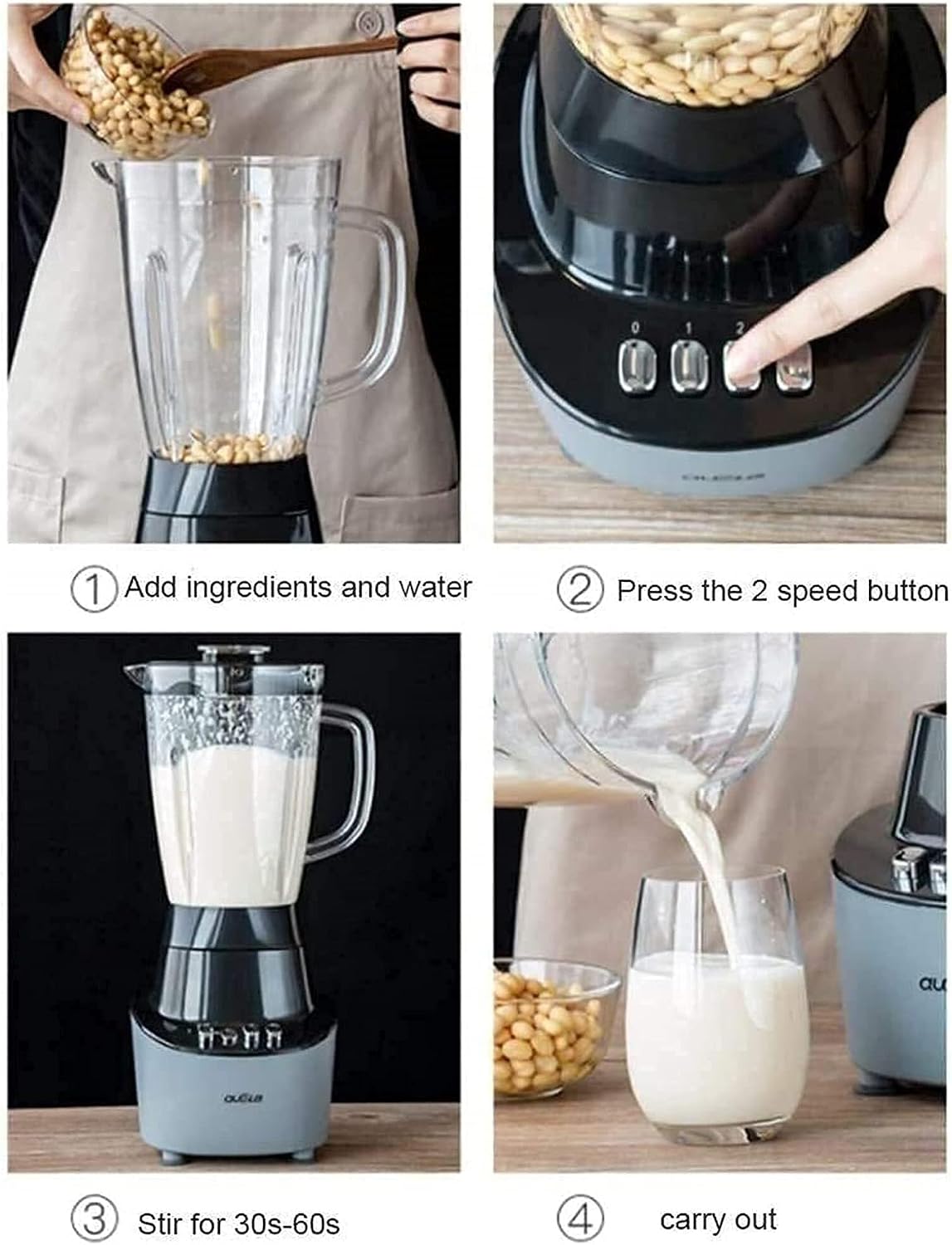 Multifunctional 700W Centrifugal Juicer, 3-Speed Juicing, Dry Grinding, 2 Knives & Mixing Cups, Portable, Easy to Clean
