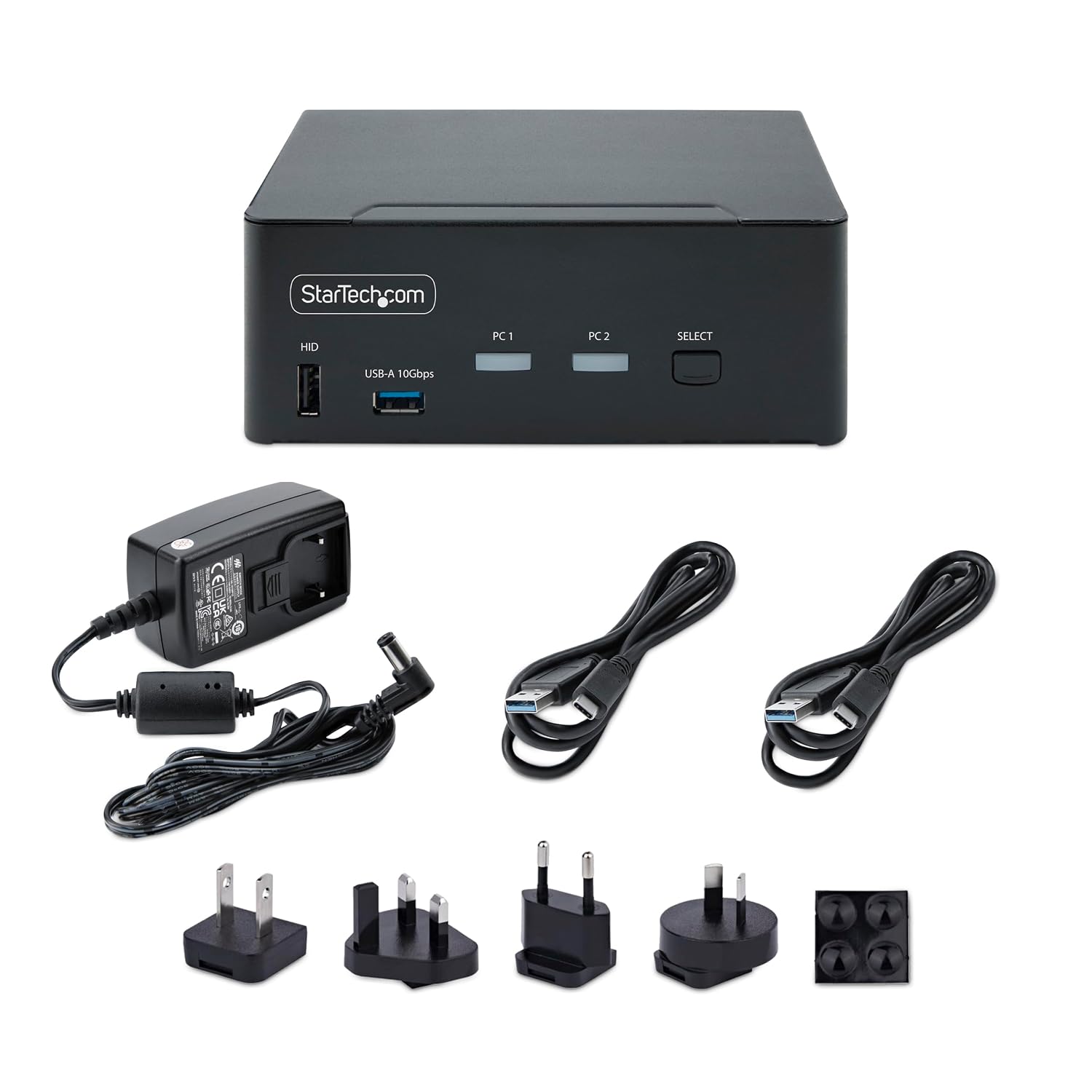 StarTech.com 2-Port Dual-Monitor DisplayPort 1.4 KVM Switch, 8K 60Hz / 4K 144Hz, 2X USB 3.2 10Gbps Ports, TAA Compliant