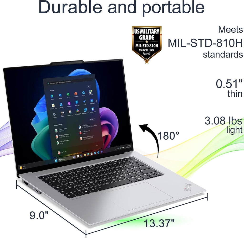 Lenovo ThinkPad X9 15 Aura Edition Business AI Laptop (15.3' 2.8K OLED Touchscreen, Intel Core Ultra 7 258V, 32GB DDR5, 1TB SSD) Copilot+ PC, Ultrathin, Backlit, Win 11 Pro, White (Next Gen X1 carbon)