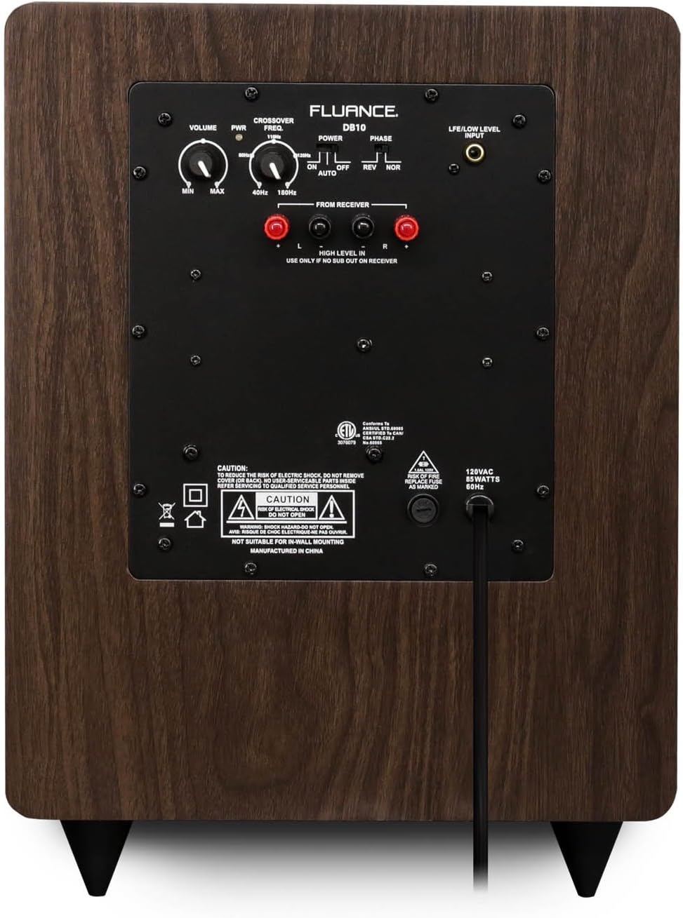 Fluance Elite High Definition Surround Sound Home Theater 5.1 Channel Speaker System Including Three-Way Floorstanding, Center Channel, Rear Surround Speakers and a DB10 Subwoofer - Walnut (SX51WR)
