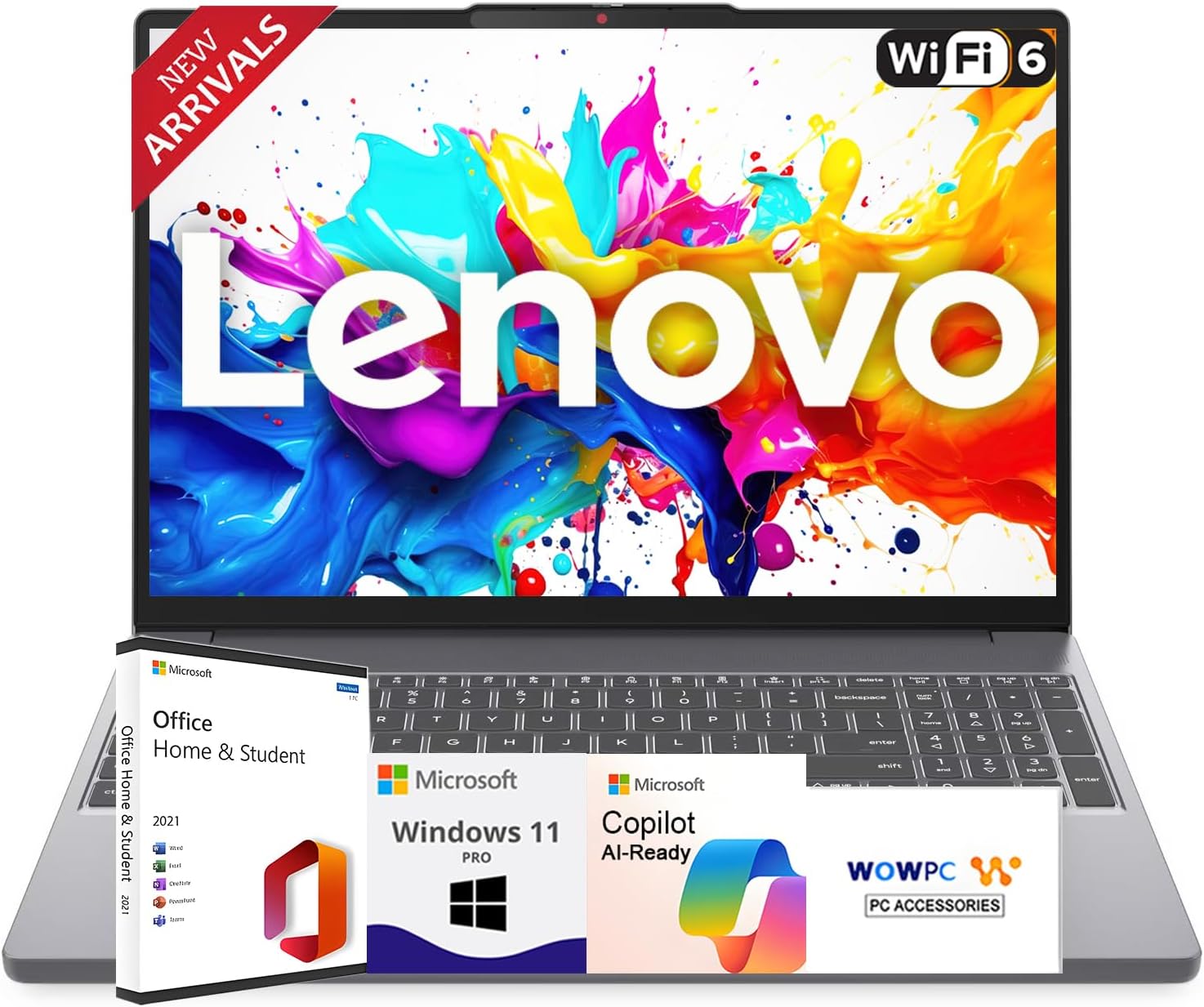 Lenovo Newly Released 16' Business Laptop(2025/2026 Edition) with Microsoft Office, Intel Core i7-13620H, 40GB RAM, 1TB SSD, Ultra Quiet Design, Long Battery Life, WiFi 6, Windows 11 Pro-WOWPC