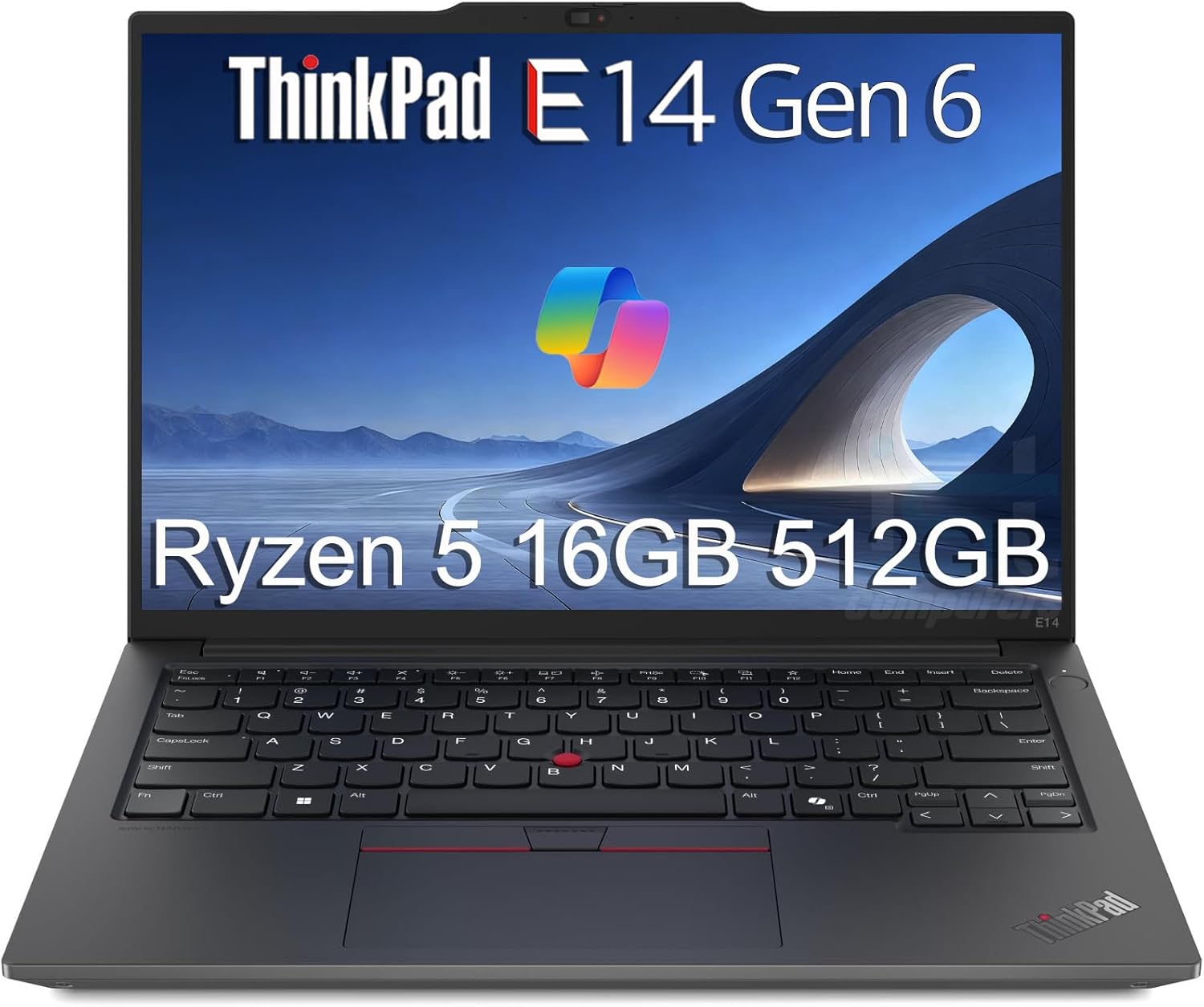 Lenovo ThinkPad E14 Gen 6 Business Laptop (14' FHD+ Anti-Glare, AMD Ryzen 5 7535U, 16GB DDR5 RAM, 512GB SSD, 6-Core (Beats Intel i7-1355U)), Fingerprint, Backlit KB, 1080p Webcam, Wi-Fi 6, Win 11 Pro