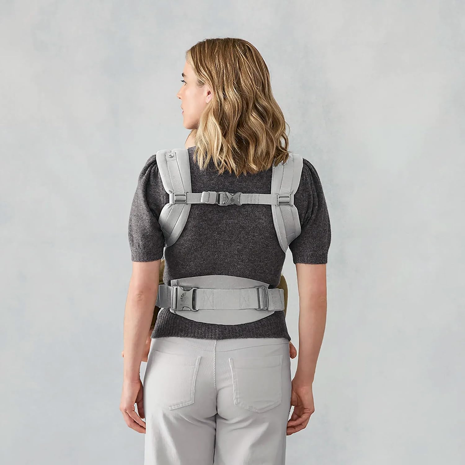 Ergobaby Omni Classic Baby Carrier for Newborn to Toddlers 0-48 Months (7-45 lbs) - 4-Position 100% Premium Cotton Baby Carrier with Ergonomic Support - Pearl Grey