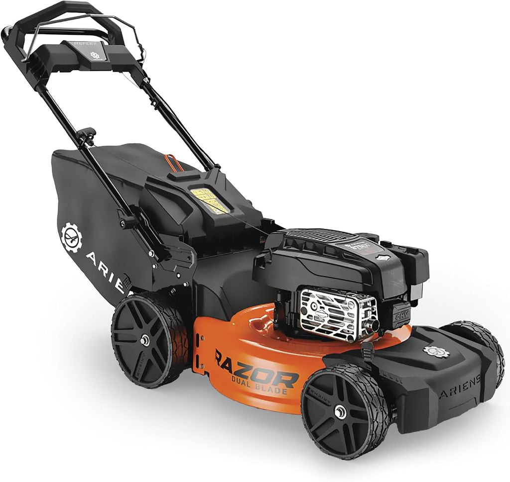Ariens Razor 21 Inch Self Propelled Lawn Mower with Dual Blades and Reflex Speed Control, 7 Cutting Positions, Vertical Storage, Alloy Steel