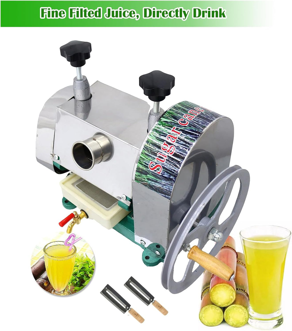 Commercial Manual Sugar Cane Ginger Press Juicer with Knives Wooden Case