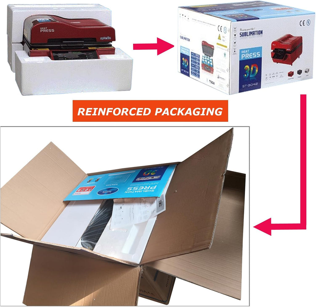 INTSUPERMAI 3D Vacuum Sublimation Heat Press Machine Muti-fuction Sublimation Machine Kit with 9 Pieces Rubber Clamp 2 Heat Resistant Tape for Mugs Transfering Printing 2800W
