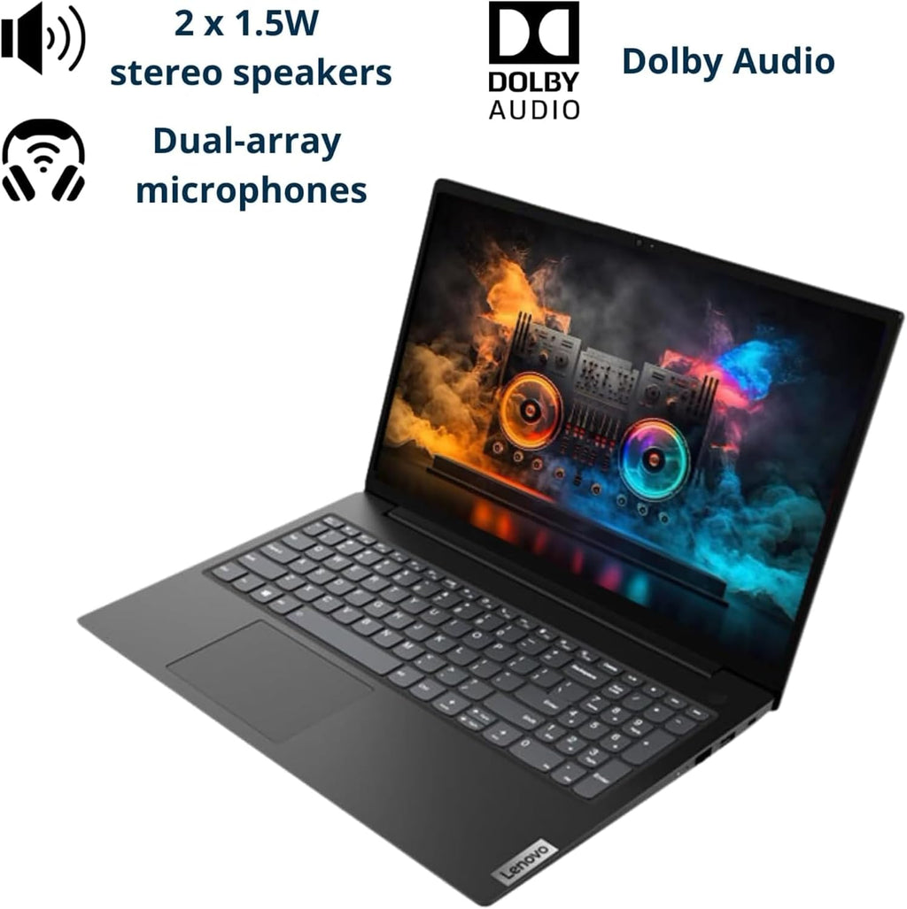 Lenovo V15 Gen-4 Laptop for Business, 16GB RAM, 1TB SSD, Intel Quad-Core Up to 3.3GHz, 15' FHD Display, Dolby Audio, HDMI, Type-C, Ethernet, Windows 11 Pro Black (Renewed)