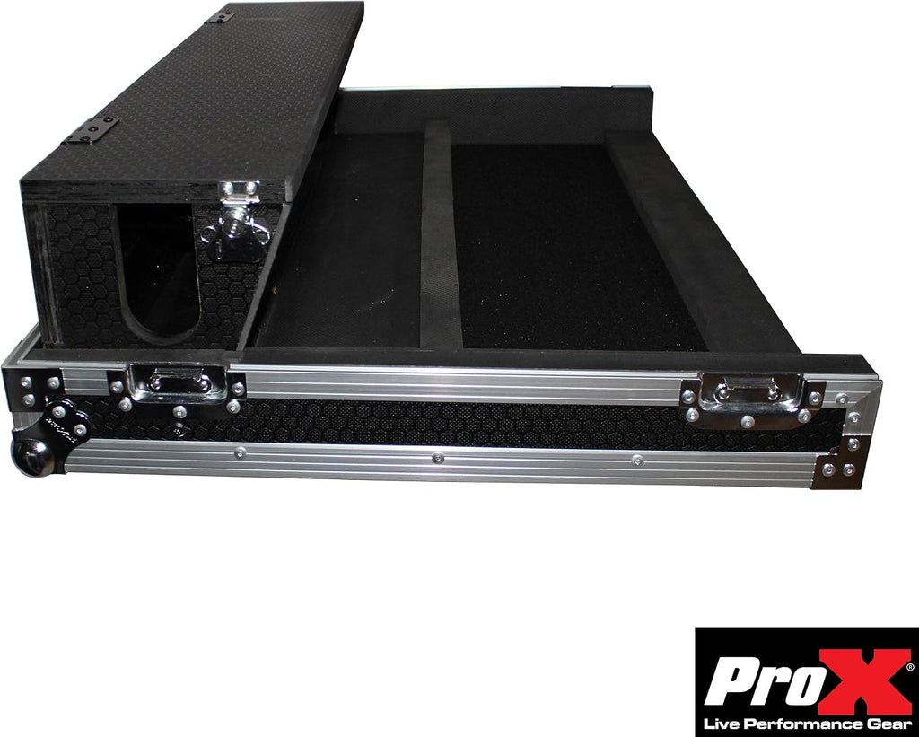 ProX XS-AHQU32DHW ATA Digital Audio Mixer Flight Case for Allen & Heath QU-32 Console with Doghouse compartment and Caster wheels