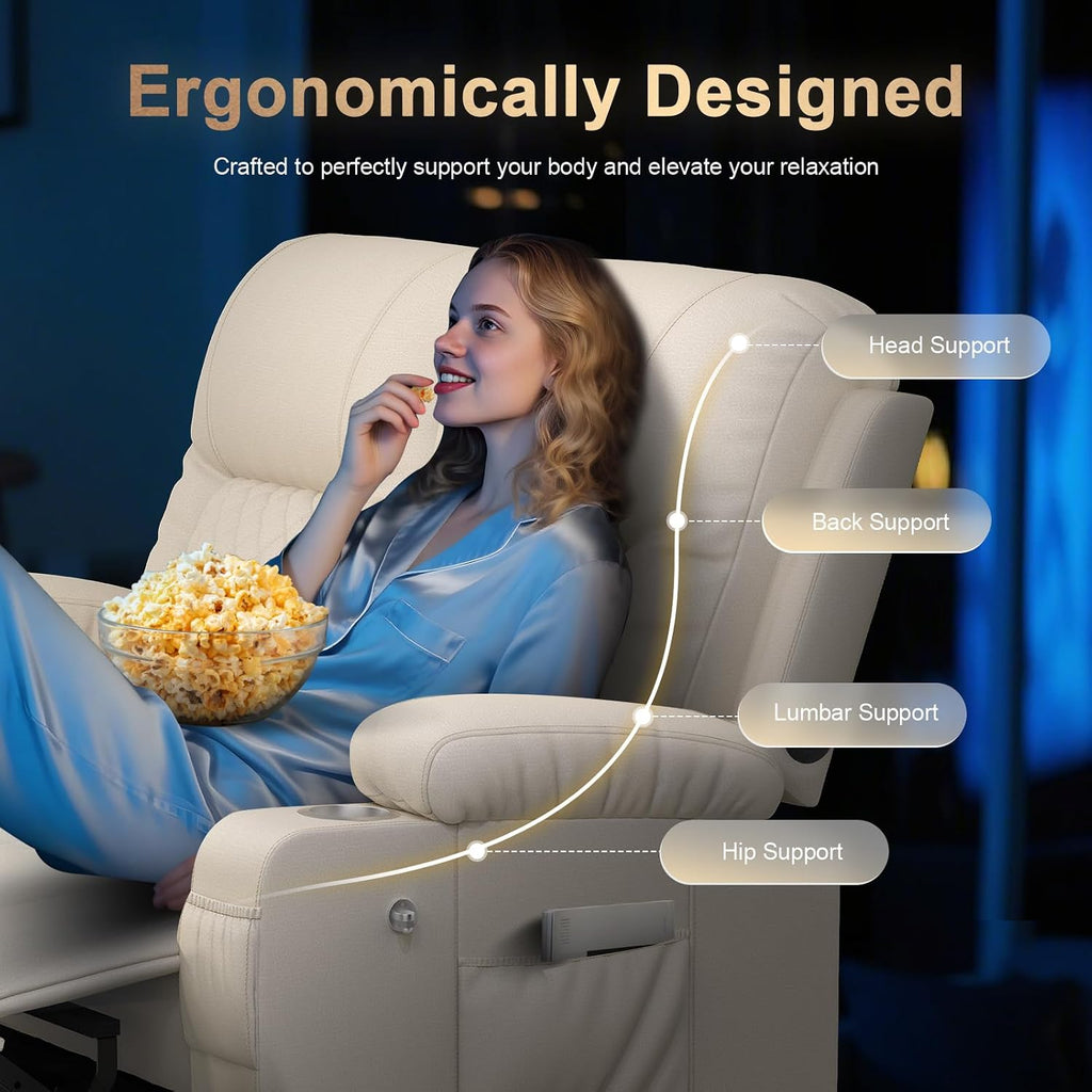 Loveseat Recliner Sofa, Home Theater Seating with Storage & Pocket, Reclining Loveseat Sofa with USB Ports & Phone Holders, Wall Hugger Recliner RV Couch Furniture