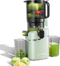 AMZCHEF Cold Press Juicer – 5.8' Wide Mouth Hopper for Whole Recipe Loading, Self Feeding for Hands-Free Operation, Zero Waste Masticating Juicer For More Juice, Less Pulp – Triple Strainers