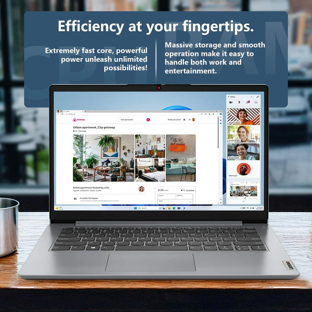 Lenovo IdeaPad 1 Daily/Student 14' HD Laptop, 12GB RAM, 448GB Storage(128GB eMMC + 256GB PCIe + 64GB USB), 1 Yr Office 365, Intel Core Processor, Win 11 Home, Bundle with UC310 64GB USB Flash Drive