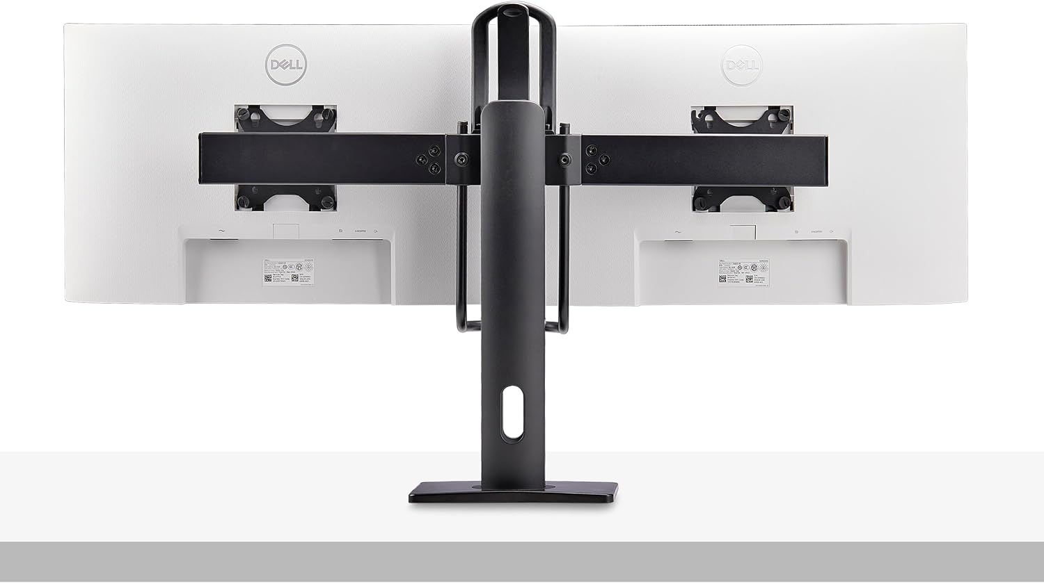StarTech.com Crossbar Dual Monitor Desk Stand for 27inch Screens, Max Cap 26.4lb, VESA Mount 75x75/100x100, Height Adjustable