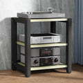 Audio Equipment Rack Cabinet, AV Component Media Stand, Stero Cabinet Audio-Video Tower with Non-Slip Foot Pad, Vertical Printer Holder, High-Durability