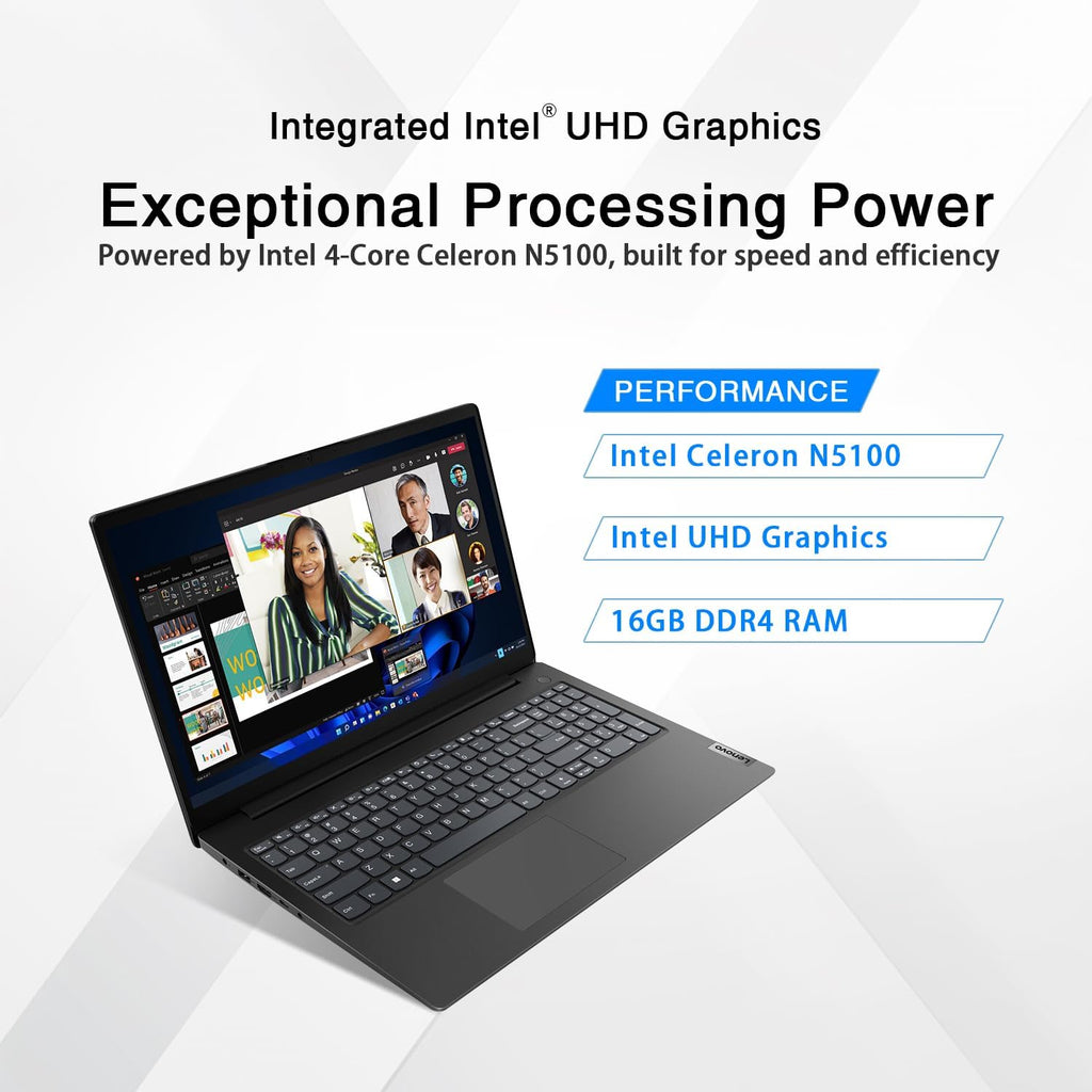 Lenovo V15 Business Laptop | 15.6' FHD (1920 x 1080) | Intel 4-core Processor | Intel UHD Graphics | 16GB RAM | 1TB SSD | Ethernet RJ-45 | Military Durability | Windows 11 Pro