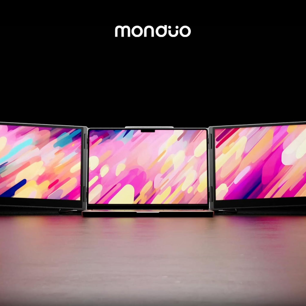 14' Pro Triple Laptop Glass Screen Extender, Dual 14' 2k Portable Monitors, 144Hz, 100% DCI-P3, 500 Nits, Aluminum Finish for 14' MacBook Pro & Windows, for Gaming, Creators, & Professional