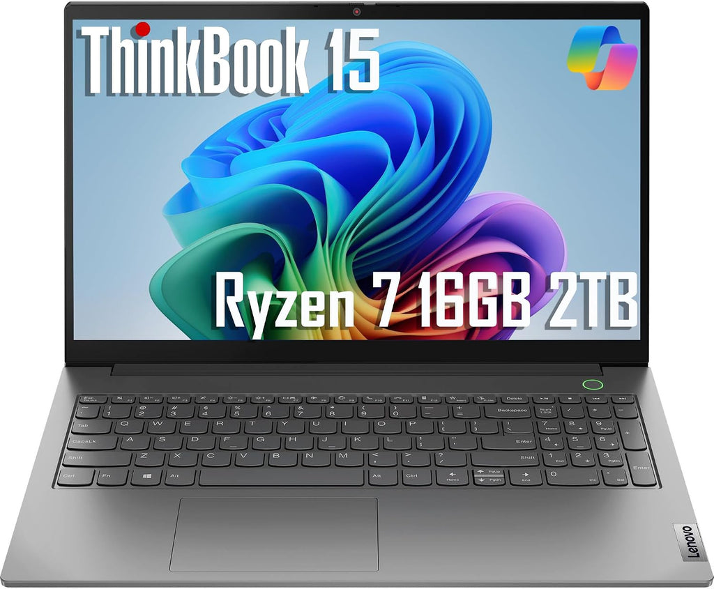 Lenovo ThinkBook 15 Gen 4 Business Laptop (15.6' FHD Anti-Glare, 16GB RAM, 2TB SSD, AMD Ryzen 7 5825U (> Intel i7-1165G7)) FHD Webcam w/Shutter, Military Grade, Fingerprint, Ethernet, Win 11 Pro