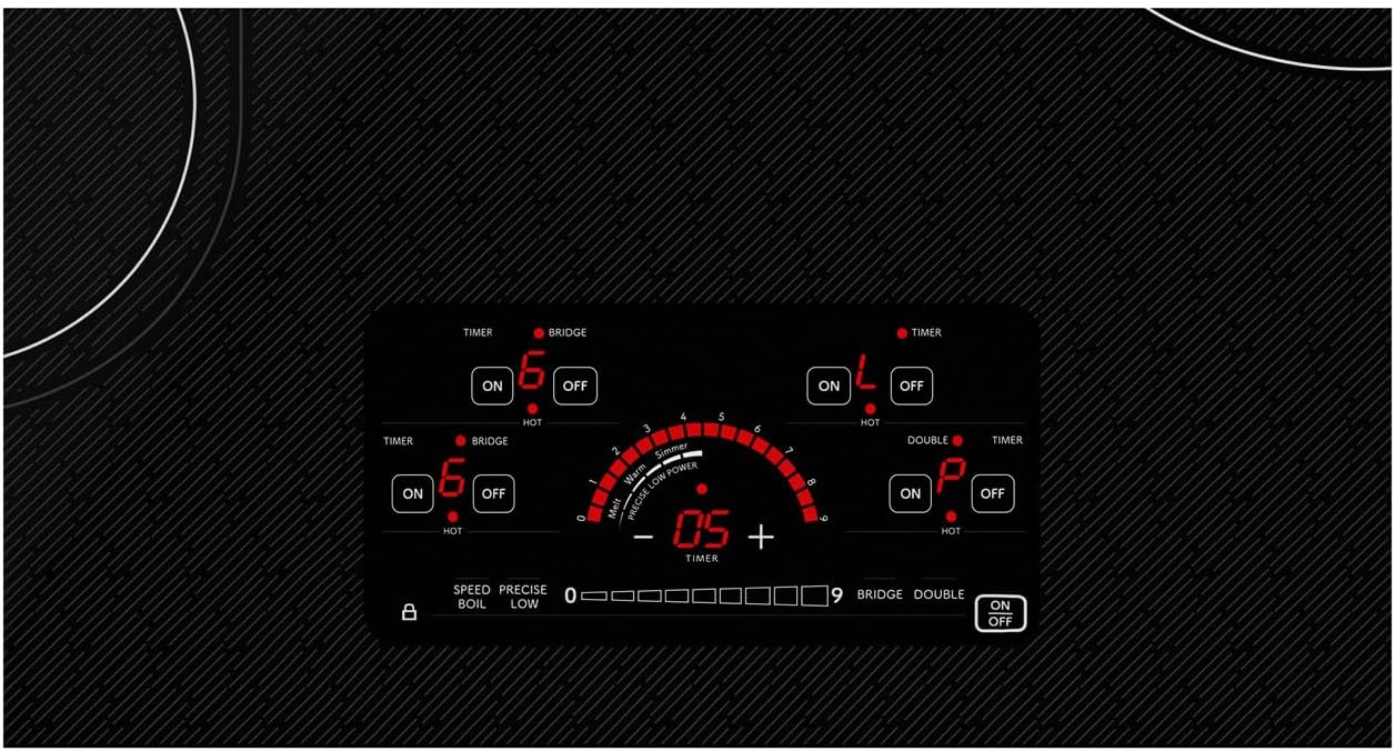 Sharp SCR3042FB 30' Drop-In Radiant Cooktop, Magnetic Stainless Steel Side Accessories, 4 Cooking Zones, Double Heater Capacity, 7200W Total