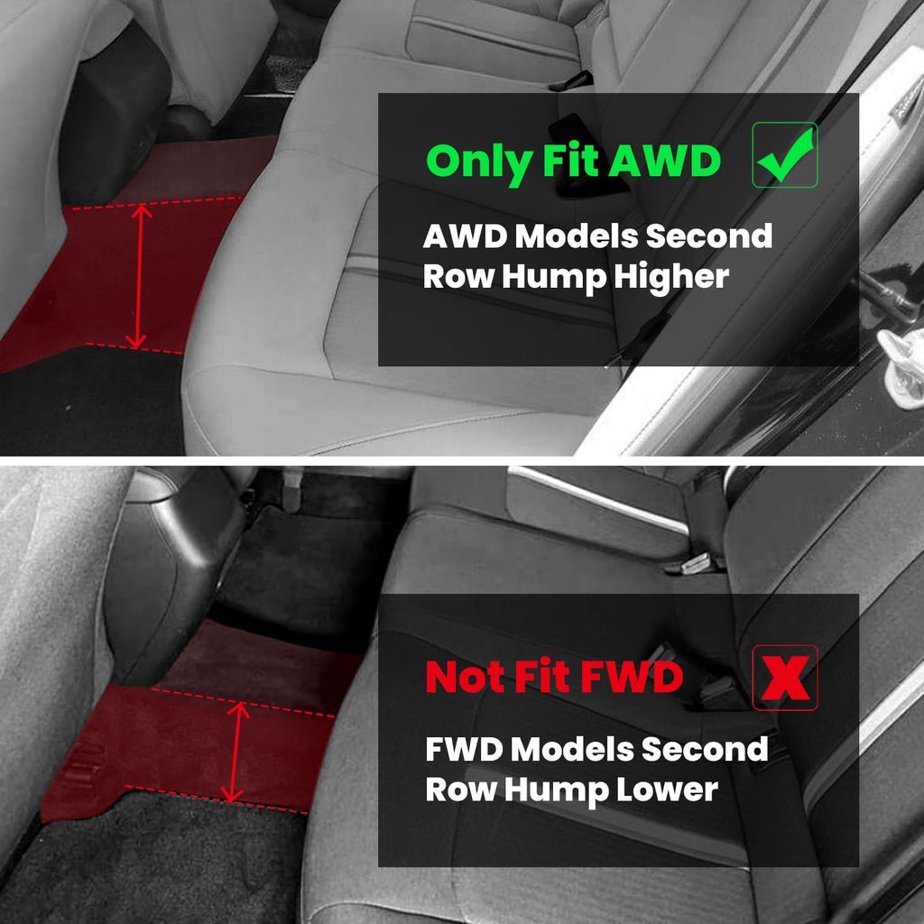 LASFIT Floor Mats for Hyundai Sonata 2020-2026 (Only Fit AWD & Gas, Not for FWD or Hybrid) / Kia K5 2021-2025 (Only Fit AWD, Not for FWD) Custom Fit TPE All Weather Floor Liners Car Mats Accessories