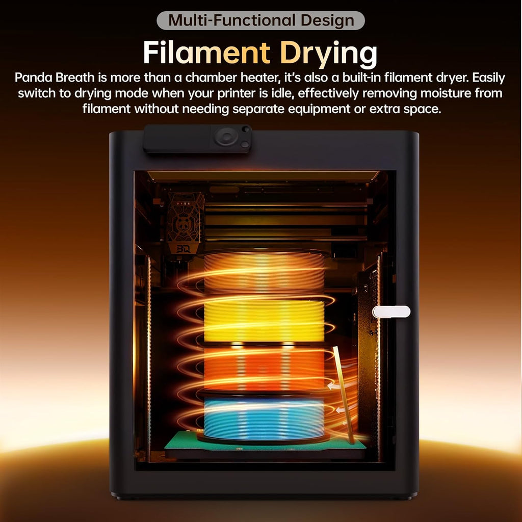 BIQU Panda Breath Smart Chamber Heater & Air Filter & Filament Drying for Bambu-Lab P1P, P1S, X1C, A1, Snapmaker U1, Voron, Trident, VZBot 3D Printers