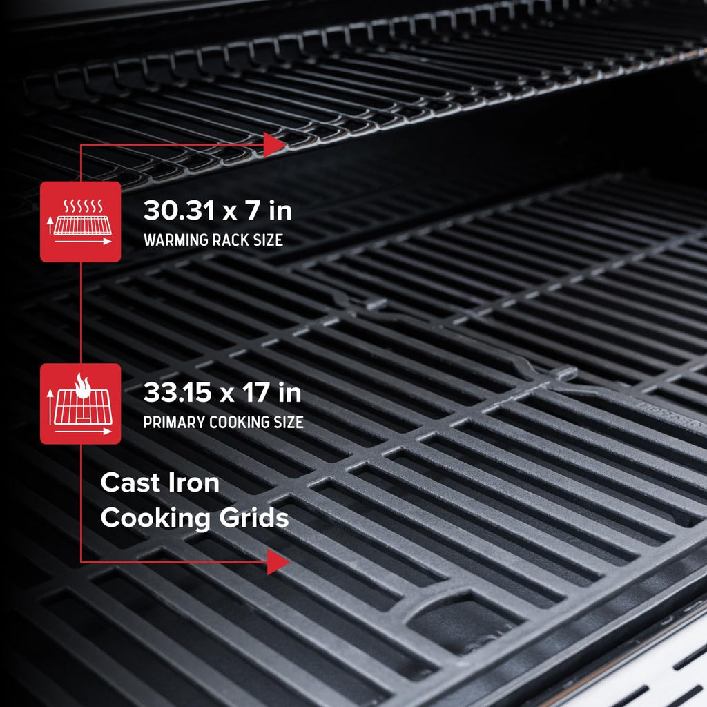 Nexgrill Deluxe 6-Burner Natural Gas Grill with Searing Side Burner and Griddle Insert, Stainless Steel Frame, 60,000 BTUs Output, BBQ Grill for Outdoor Gatherings - 730-0896GH