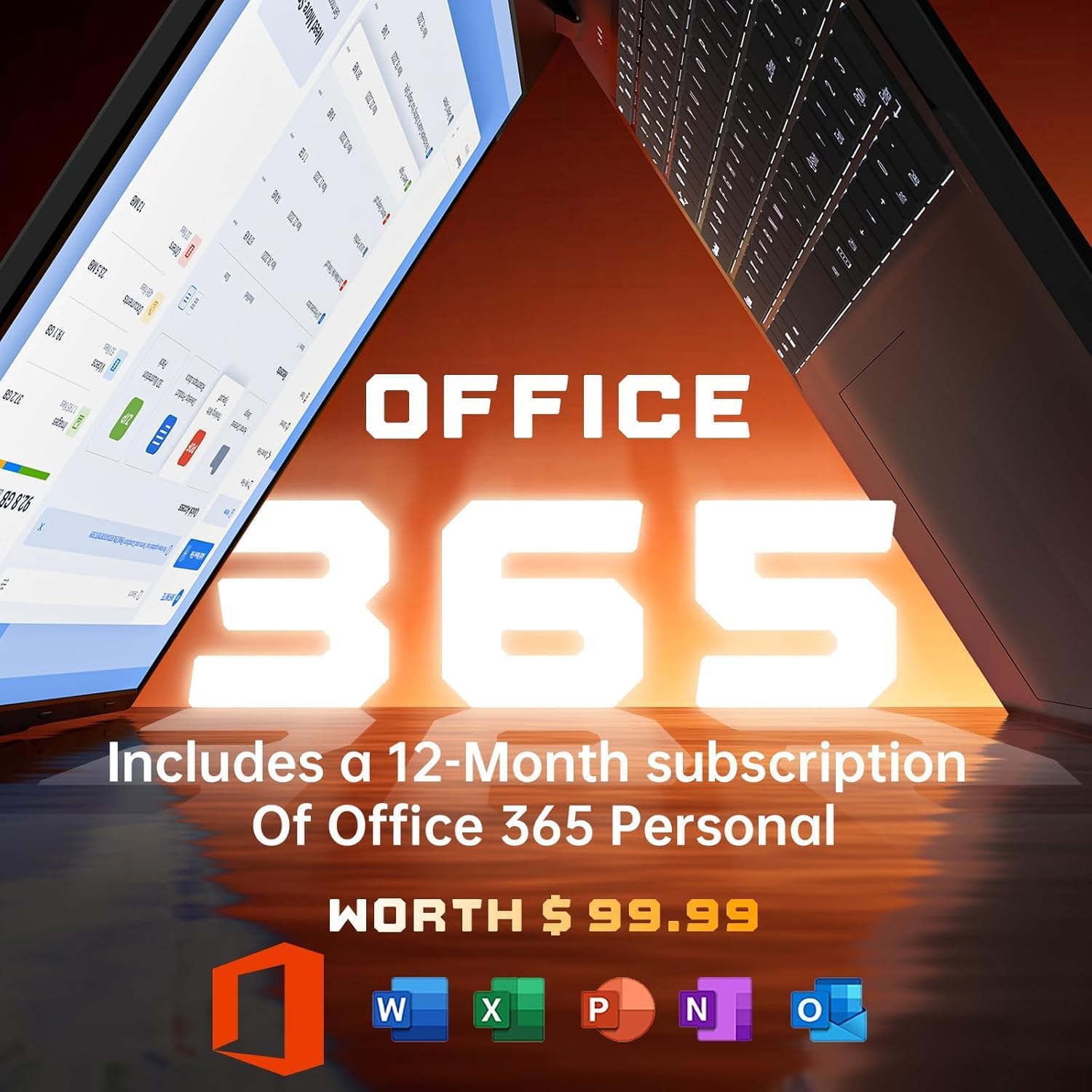 Lenovo 15.6' IdeaPad 1 Laptop | 12GB RAM | Dual Storage: 256GB SSD + 128GB eMMC | Wi-Fi 6 | USB-C | 1-Year Microsoft Office 365 | Intel Dual-Core | HD Display | Windows 11 | w/WOWPC Recovery USB