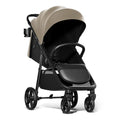 Mompush Nova Infant Baby Stroller for Newborn to Toddler, Oversized Seat up to 50 lbs, All-Terrain 10' Wheels & Suspension, One-Hand Fold; Lie-Flat Mode; UPF 50+ Canopy