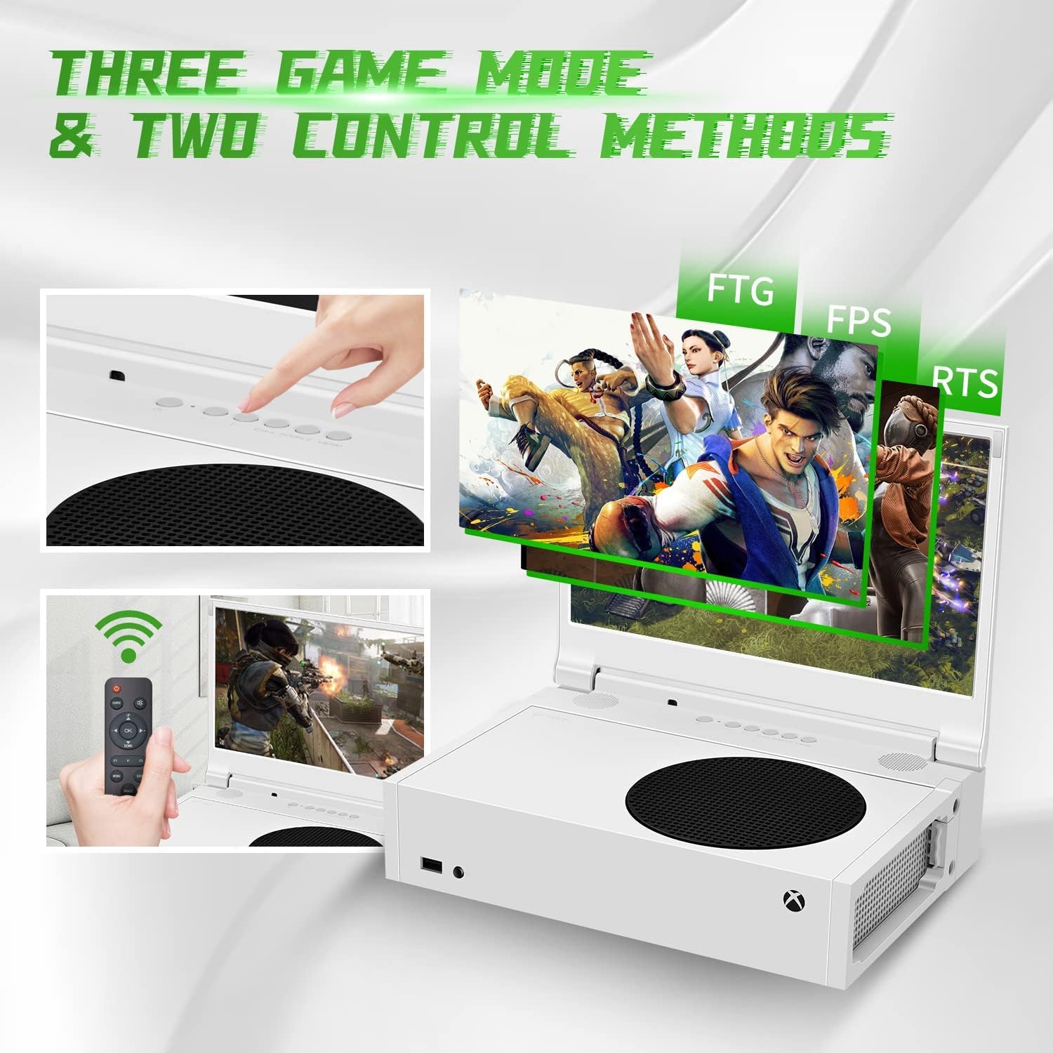 G-STORY 14'' Portable Monitor for Xbox Series S, 1080P Portable Gaming Monitor IPS Screen for Xbox Series S（not Included） with Two HDMI, HDR, Freesync, Game Mode, Travel Display for Xbox Series S
