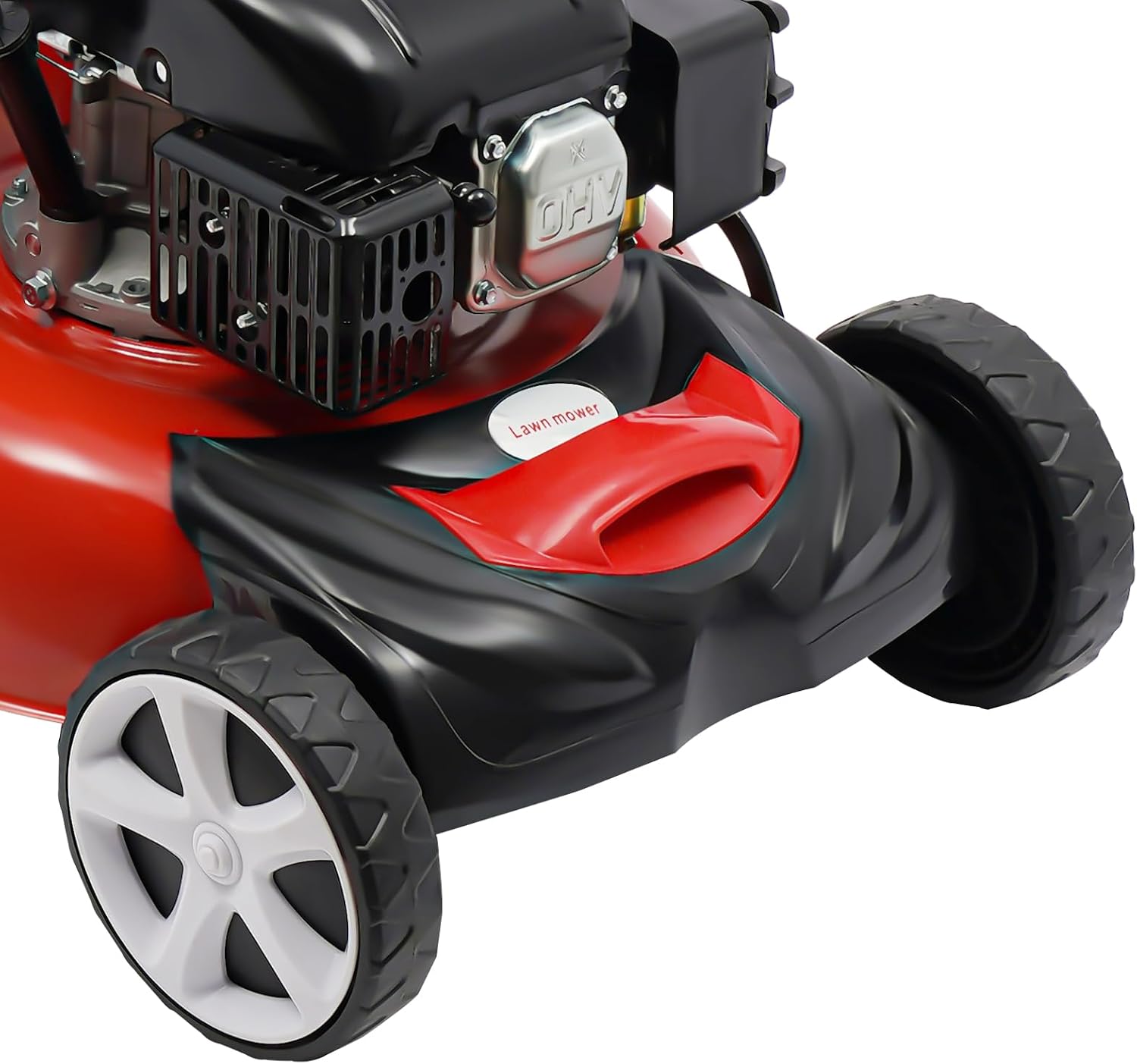 Self Propelled Gas Lawn Mower, 140cc 4-Stroke 4000W 20.5 in High Wheel Lawnmower Gas Walk Behind Handle Lawn Mower with 60L/15.85gallon Capacity Bag &8 Position Height Adjustable for Lawn Weeding