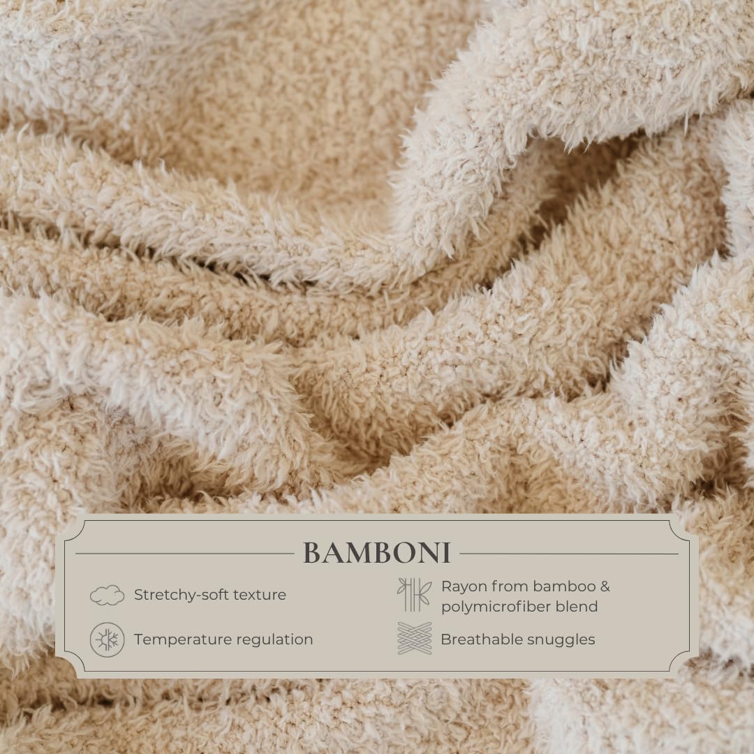 SARANONI Bamboni Luxury Throw Blanket | Oversized Super Soft Plush Home Decorative Comfy Blankets for Couch or Bed | Sky Blue - X-Large 60' x 80'
