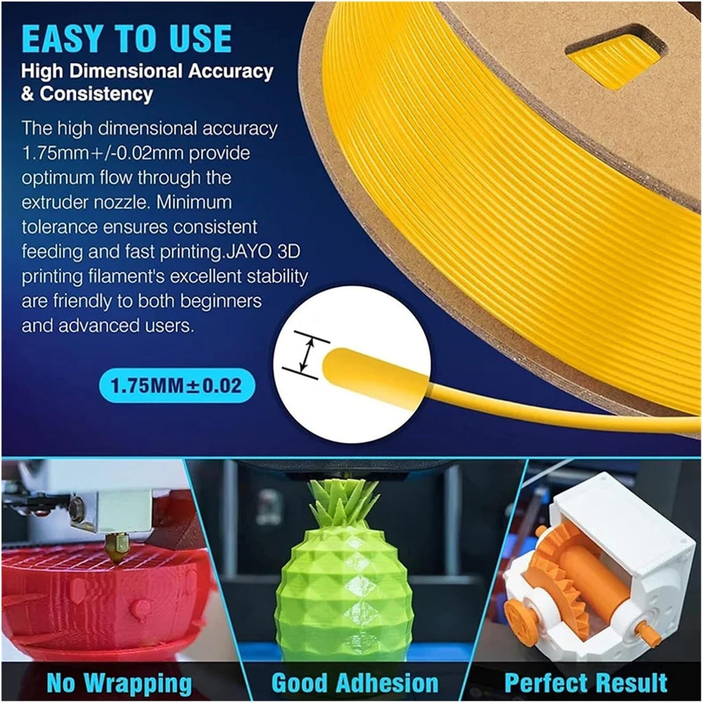 3D Printer Filament, PLA Meta Filament 1.75mm Multicolor Pack of 10 for 3D Printer and Pen(PLA Matte 10BL)