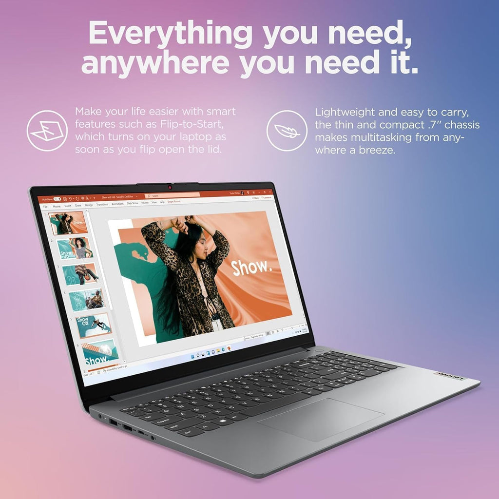 Lenovo Premium Series 15.6' IdeaPad Laptop | 12GB RAM | 256GB PCIe SSD | 1 Year Office 365 w/ 1TB Cloud Storage | Ready for Business & Academics | Intel Core | Wi-Fi 6 | Windows 11
