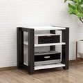 Stereo Racks and Stands, 2/3/4/5 Tier AV Media Stand, Audio Equipment Rack with Adjustable Shelves, Reinforced Steel Frame, Adjustable Footpads, for Home Theater(White,3 Tier 60x51x60cm)
