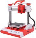 Mini 3D Printer - PLA/TPU Filament | 100x100x100mm Printing Size | 0.4mm Nozzle | Fully Open Source | Support STL Formats | 3D Printing Machine for Kids and Beginners (Orange White)