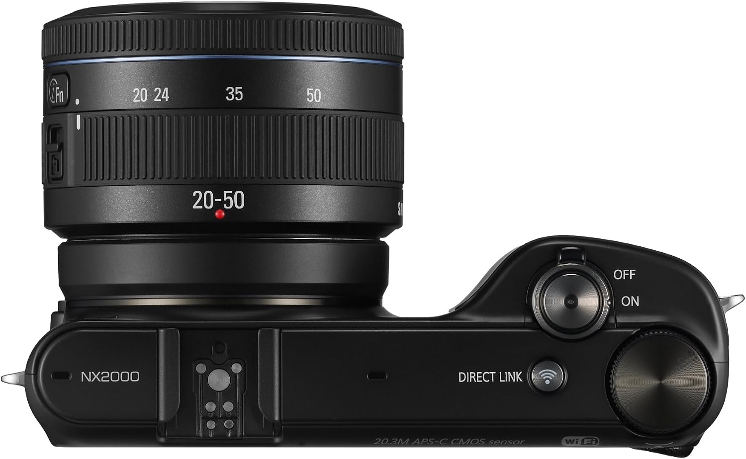 Samsung NX2000 20.3MP CMOS Smart WiFi Mirrorless Digital Camera with 20-50mm Lens and 3.7' Touch Screen LCD (Black) (OLD MODEL)