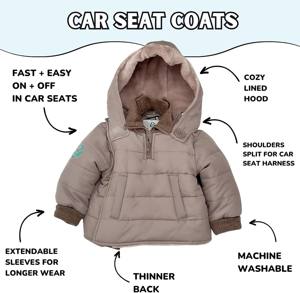 Buckle Me Baby Winter Coat | Toastiest Car Seat Jacket for Boys and Girls - Featured on Shark Tank 6 Months - 6 Years