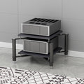 1/2/3/4-layer av Media Stand,Audio Equipment Rack,Corner Media Cabinet,Stereo Cabinet,Audio-Video Shelving,for Family Entertainment Center(Black,2-Layer)