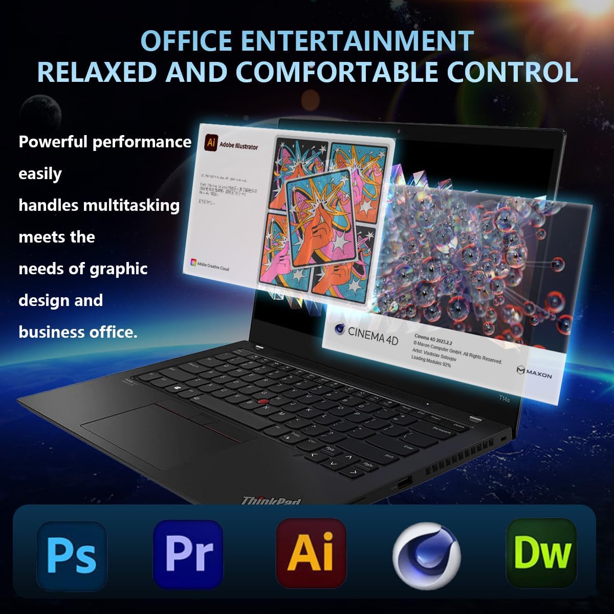 Lenovo Thinkpad T14S (G2) Business Laptop, 14' FHD (1920 x 1080) Display, Core i5-1145G7 4.4GHz, 512GB SSD, 16GB RAM, Webcam, Windows 11 (Renewed)