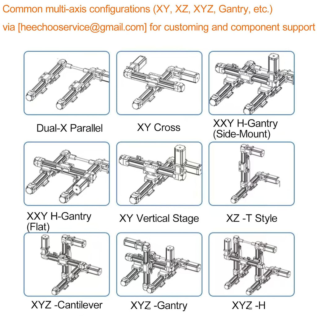 High Speed 300 MM 12 INCH Stroke Belt Drive Linear Guide Rail Motion Slide Actuator Module for CNC Linear Position Kit