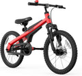 Segway Ninebot 18' Kids Bike Ages 5-10, w/Aerospace Aluminum Frame, Enclosed Chain, Shock Absorbing Suspension, Disc Brakes and Kickstand - Red & Blue