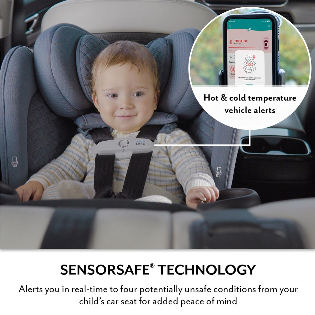 Evenflo Revolve360 Extend All-in-One Rotating Car Seat with Green & Gentle Fabric (Quartz)